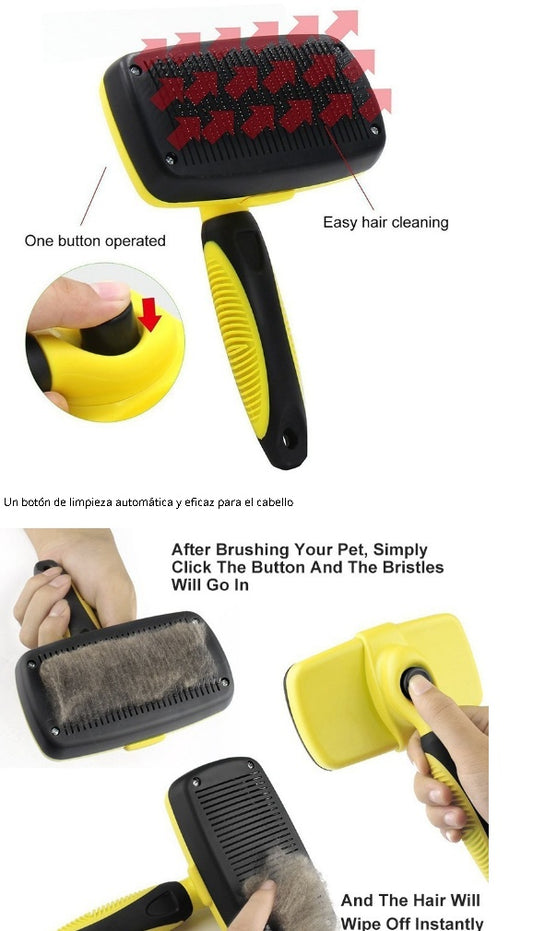 Automatic Retractable Pet Comb – Self-Cleaning Grooming Brush for Dogs & Cats