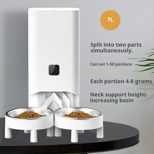 Smart Multi-Pet Automatic Feeder – Timed & Quantitative with 3 Stainless Steel Bowls