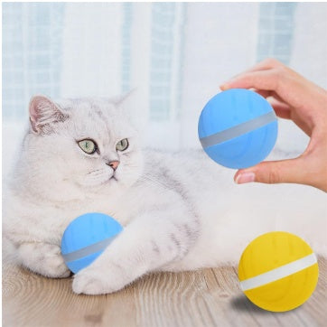 Smart USB Rechargeable Pet Toy Ball – Auto-Moving Interactive Ball for Cats & Dogs