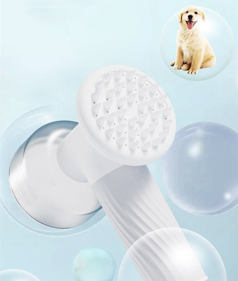 Electric Pet Bath Brush with Auto Soap Dispenser – Foaming Massage Scrubber for Dogs & Cats