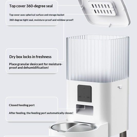 Remote Pet Feeder With Scheduled Feeding And Monitoring Features