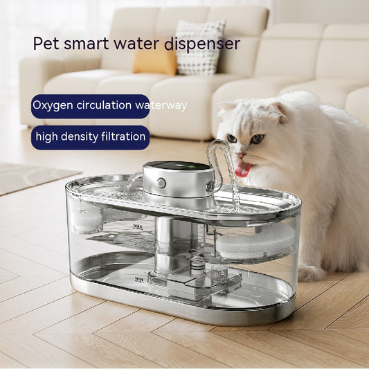 Smart Wireless Rechargeable Pet Water Dispenser – 5000mAh Battery