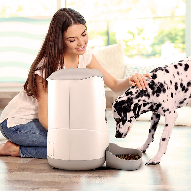 Smart Timed Pet Feeder – Automatic Portion Control for Dogs & Cats