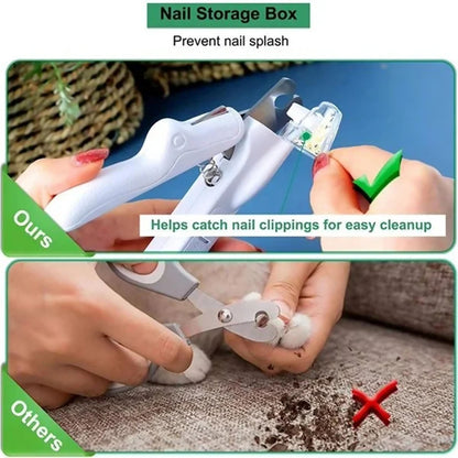 Professional Pet Nail Clippers with LED Light – Precision Trimmer for Dogs & Cats