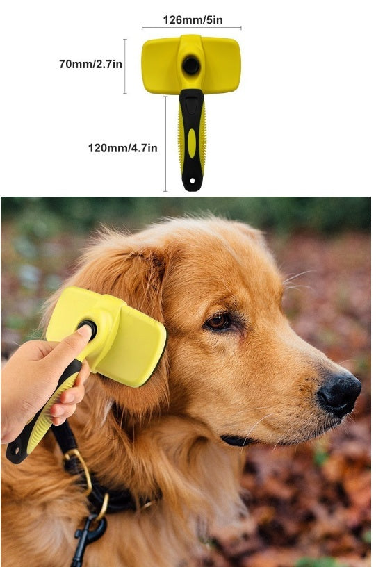 Automatic Retractable Pet Comb – Self-Cleaning Grooming Brush for Dogs & Cats