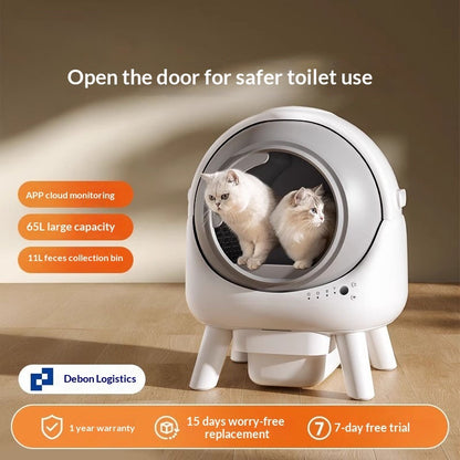 Smart Fully Enclosed Cat Litter Box – Odor-Control & Privacy Design