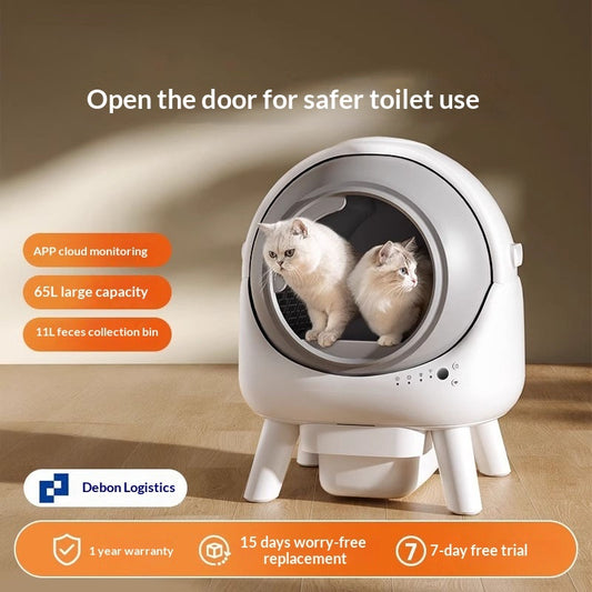 Smart Fully Enclosed Cat Litter Box – Odor-Control & Privacy Design