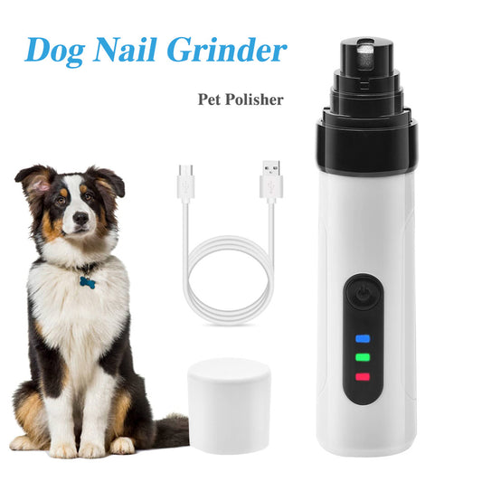 Electric USB Rechargeable Pet Nail Grinder – Quiet Paw Trimmer for Dogs & Cats