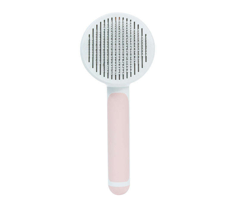 Round Handle Pet Grooming Comb – Wide-Tooth Detangling Comb for Dogs & Cats