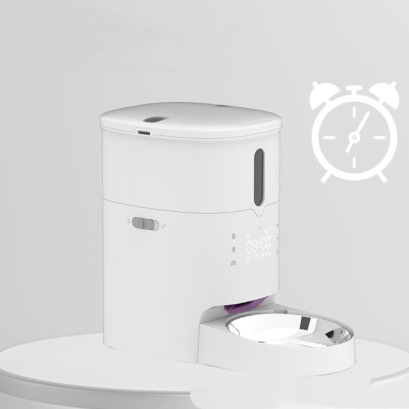 Smart Button Automatic Pet Feeder – 3L & 6L Stainless Steel with Battery Backup