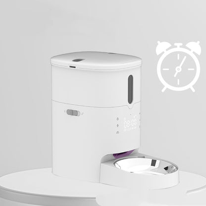 Smart Button Automatic Pet Feeder – 3L & 6L Stainless Steel with Battery Backup