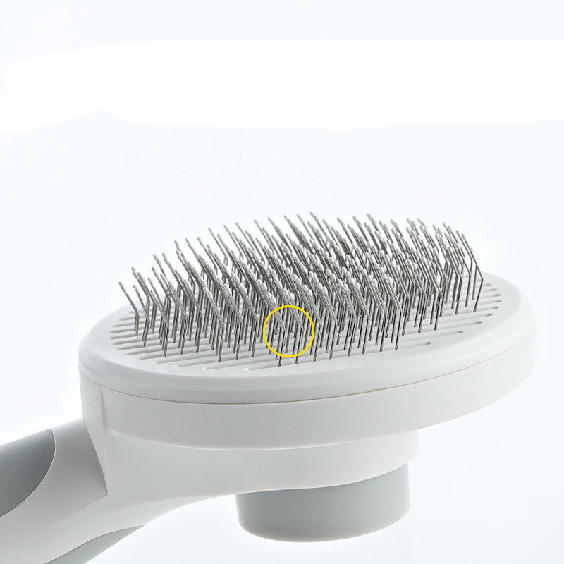 Round Handle Pet Grooming Comb – Wide-Tooth Detangling Comb for Dogs & Cats