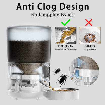 Large-Capacity 4L Smart WiFi Pet Feeder – App Remote Control for Dogs & Cats