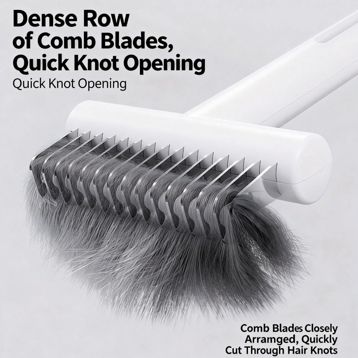 Professional Pet Dematting Comb – Stainless Steel Deshedding Undercoat Rake for Dogs & Cats