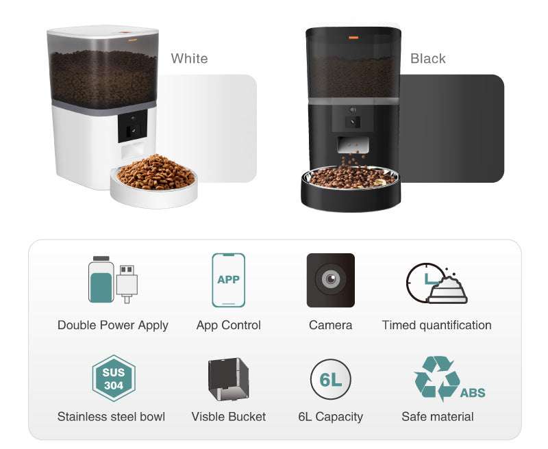 Smart Automatic Pet Feeder with HD Camera & App Control