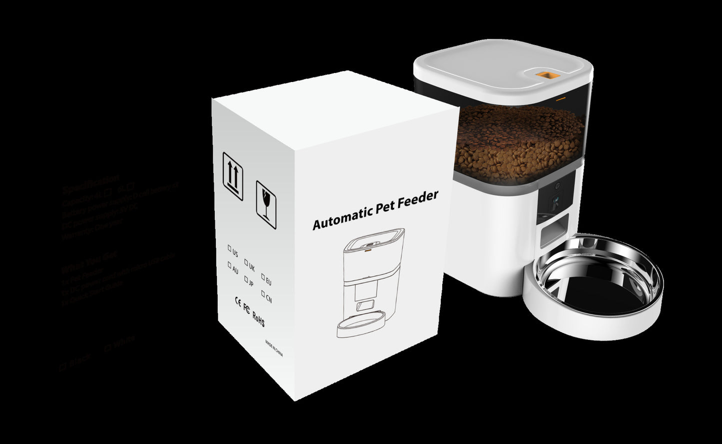 Smart Automatic Pet Feeder with HD Camera & App Control