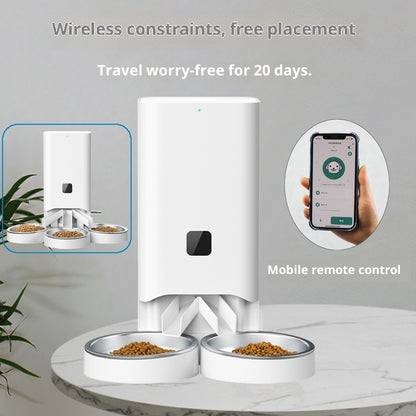 Smart Multi-Pet Automatic Feeder – Timed & Quantitative with 3 Stainless Steel Bowls