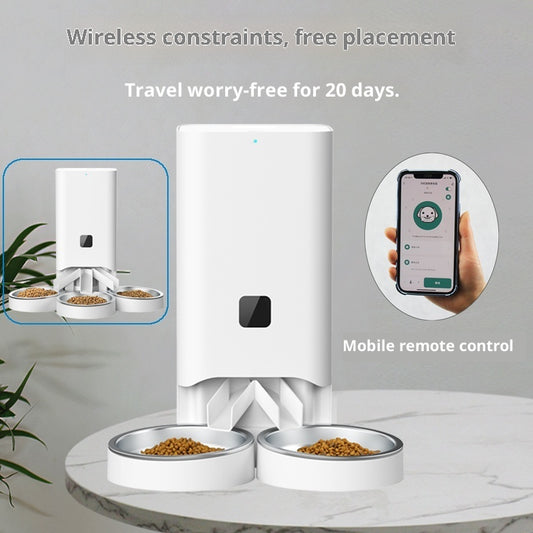 Smart Multi-Pet Automatic Feeder – Timed & Quantitative with 3 Stainless Steel Bowls