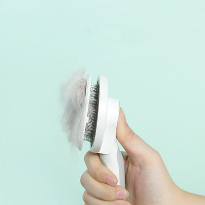 Round Handle Pet Grooming Comb – Wide-Tooth Detangling Comb for Dogs & Cats