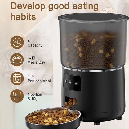 4L Smart App-Controlled Automatic Pet Feeder – Dogs & Cats