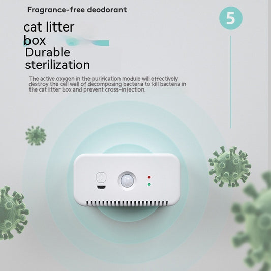 Pet Litter Box Deodorizer Air Purifier – Odor Eliminator for Cat & Pet Spaces