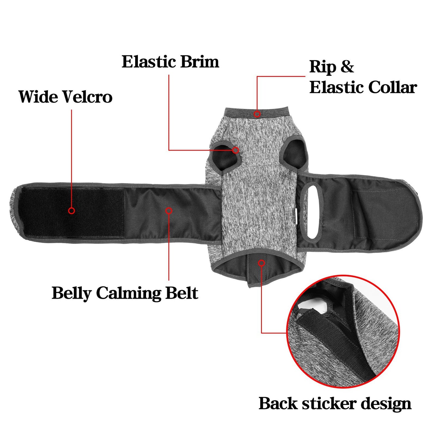 Adjustable Cat Calming Vest Anti Anxiety Clothes