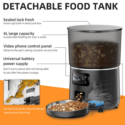 4L Smart App-Controlled Automatic Pet Feeder – Dogs & Cats