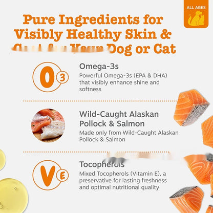 NexiPets Salmon Fish Oil Nourishing Serum – Shiny Coat & Healthy Skin for Pets