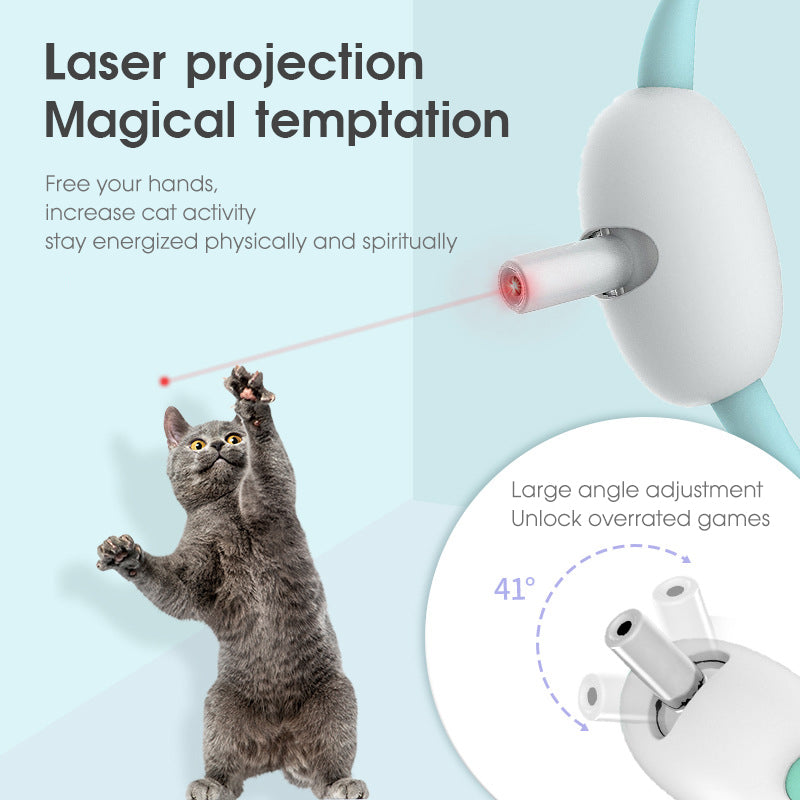 Smart Laser Cat Collar Toy – Hands-Free USB Rechargeable Automatic Teaser