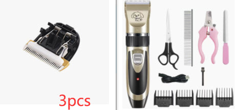 USB Rechargeable Electric Pet Clipper & Razor Set – Low Noise Hair Trimmer for Dogs & Cats
