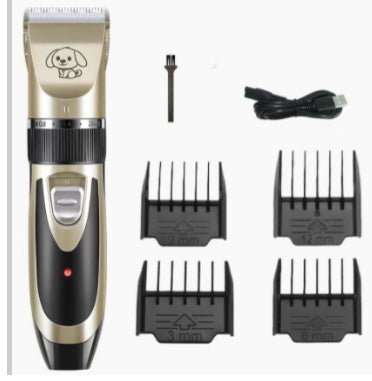 USB Rechargeable Electric Pet Clipper & Razor Set – Low Noise Hair Trimmer for Dogs & Cats