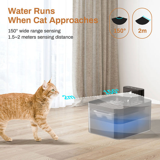 Stainless Steel USB Smart Pet Water Fountain – Induction Pump with Type-C Charging