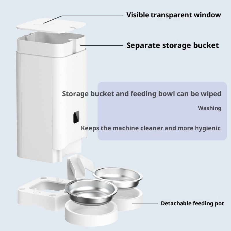 Smart Multi-Pet Automatic Feeder – Timed & Quantitative with 3 Stainless Steel Bowls