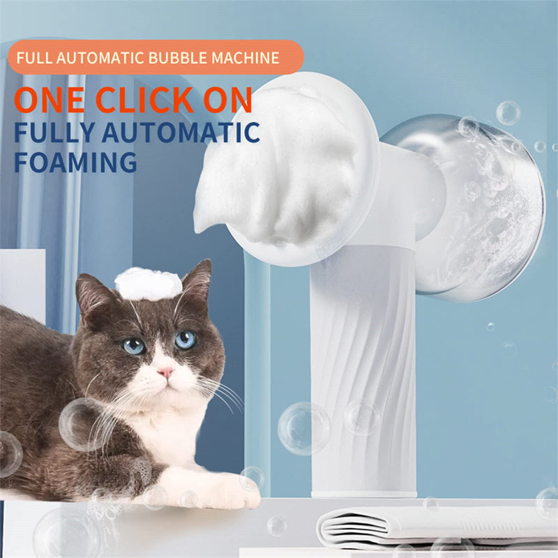 Electric Pet Bath Brush with Auto Soap Dispenser – Foaming Massage Scrubber for Dogs & Cats